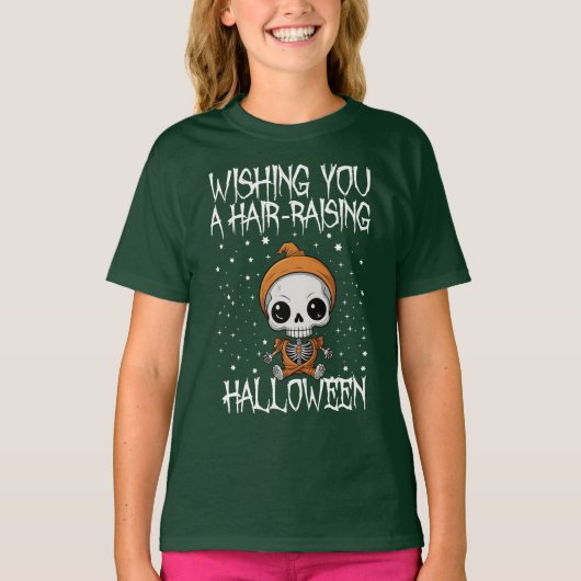 Ich wünsche dir ein haarsträubendes Halloween T-Shirt (Vorderseite)