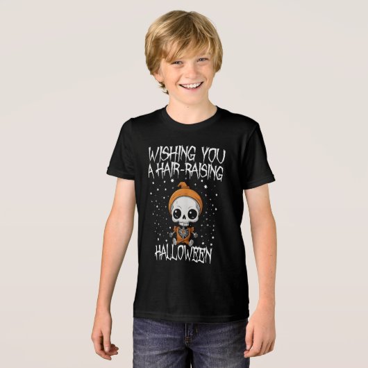 Ich wünsche dir ein haarsträubendes Halloween Tri-Blend Shirt (Vorderseite voll)