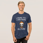 Ich wünsche dir ein haarsträubendes Halloween Tri-Blend Shirt (Vorderseite voll)