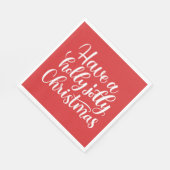 Ich wünsche dir ein heiliges fröhliches Weihnachte Serviette (Ecke)