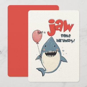 Ich wünsche dir ein JAWSOME Geburtstag! Eine Fin-t Einladung