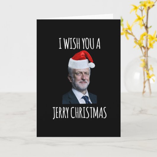Ich wünsche dir ein Jerry Christmas Jeremy Corbyn Karte (Gelbe Blume)