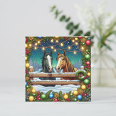 Ich wünsche dir ein Mare-y-Weihnachten | Pferdepup Karte (Stehend Vorderseite)