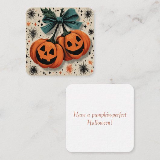 Ich wünsche dir ein Pumpkin-perfektes Halloween! | Mitteilungskarte (Vorne/Hinten)