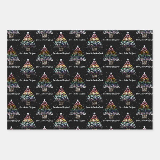 Ich wünsche dir ein Rockin Weihnachten! Kristallwe Geschenkpapier Set (Vorderseite)