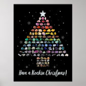 Ich wünsche dir ein Rockin Weihnachten! Kristallwe Poster (Vorne)