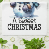 Ich wünsche dir ein schönes Weihnachtsfest Geschirrtuch (Gefaltet)