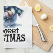 Ich wünsche dir ein schönes Weihnachtsfest Geschirrtuch (Viertel Falte)