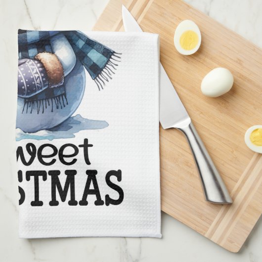 Ich wünsche dir ein schönes Weihnachtsfest Geschirrtuch (Viertel Falte)