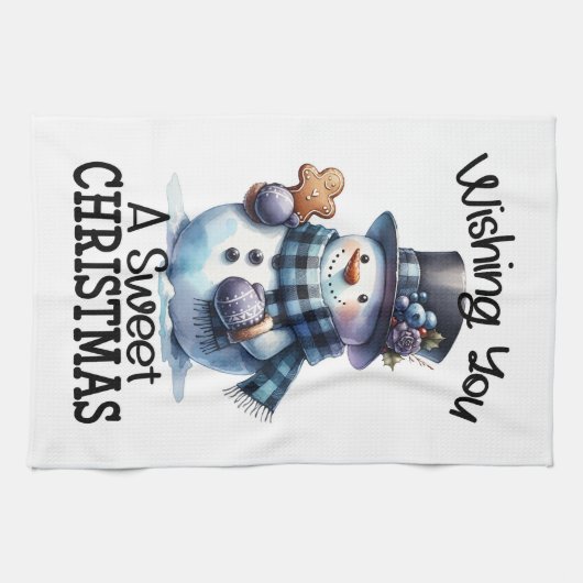 Ich wünsche dir ein schönes Weihnachtsfest Geschirrtuch (Horizontal)