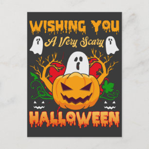 Ich wünsche dir ein sehr Beängstigendes Halloween Postkarte