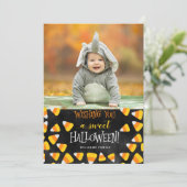 Ich wünsche dir ein süßes Halloween-Foto-Cards Karte (Stehend Vorderseite)