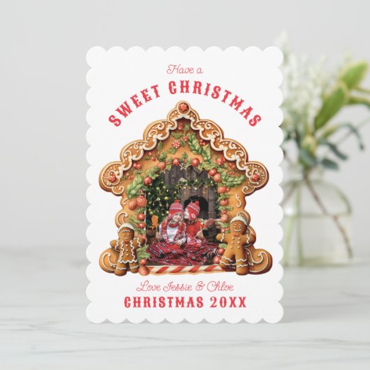 Ich wünsche dir ein süßes Weihnachten | Lebkucheng (Stehend Vorderseite)