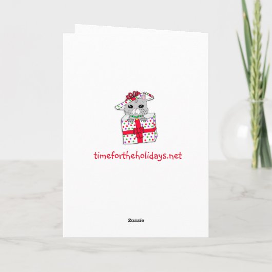 Ich wünsche dir ein unterhaltsames Weihnachten Karte (Rückseite)