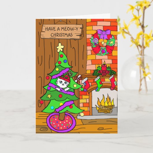 Ich wünsche dir ein unterhaltsames Weihnachten Karte (Gelbe Blume)