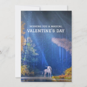 Ich wünsche dir eine magische Valentinstag-Einhorn Feiertagskarte