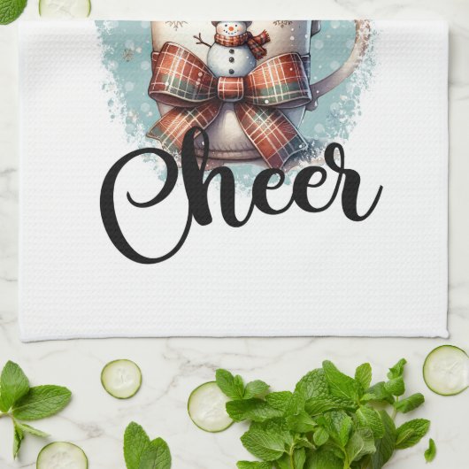 Ich wünsche dir eine Tasse Weihnachtskummer Geschirrtuch (Gefaltet)