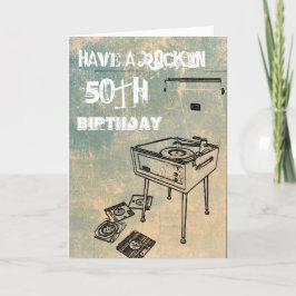 Ich wünsche dir einen Rockin's 50. Geburtstag! Geb Karte