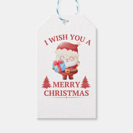 Ich wünsche dir frohe Weihnachten Geschenkanhänger (Vorderseite)