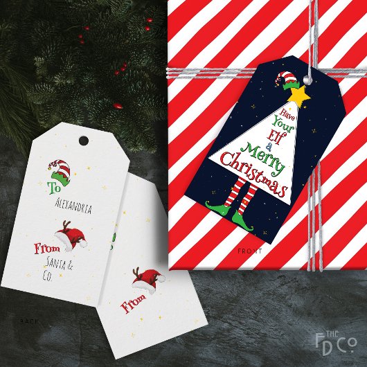 Ich wünsche dir frohe Weihnachten. Geschenkanhänger