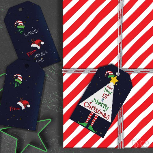 Ich wünsche dir frohe Weihnachten. Geschenkanhänger