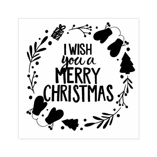 Ich wünsche dir frohe Weihnachten Gummistempel (Prägung)