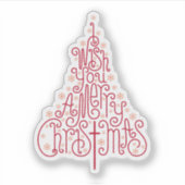 Ich wünsche dir frohe Weihnachten, handgeschrieben Aufkleber (Vorderseite)