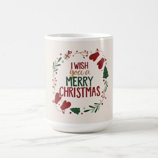 Ich wünsche dir frohe Weihnachten Kaffeetasse (Mittel)