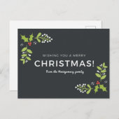 Ich wünsche dir frohe Weihnachten! Personalisierba Postkarte (Vorne/Hinten)