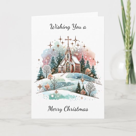 Ich wünsche dir frohe Weihnachten | Wasserfarbenki Karte (Vorderseite)