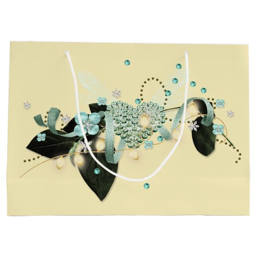 Ich wünsche dir Liebe Hochzeit Große Geschenktüte (Rückseite)