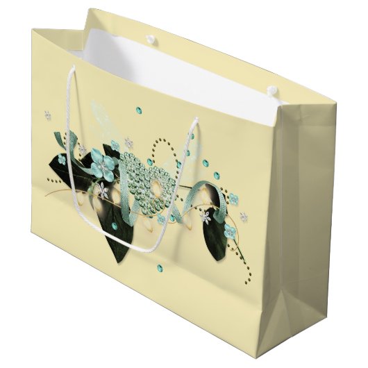 Ich wünsche dir Liebe Hochzeit Große Geschenktüte (Vorderseite Schrägansicht)