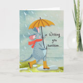 Ich wünsche dir Sonnenschein durch den Regen Inspi Karte (Vorderseite)