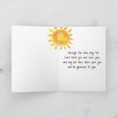 Ich wünsche dir Sonnenschein durch den Regen Inspi Karte (Innenseite)