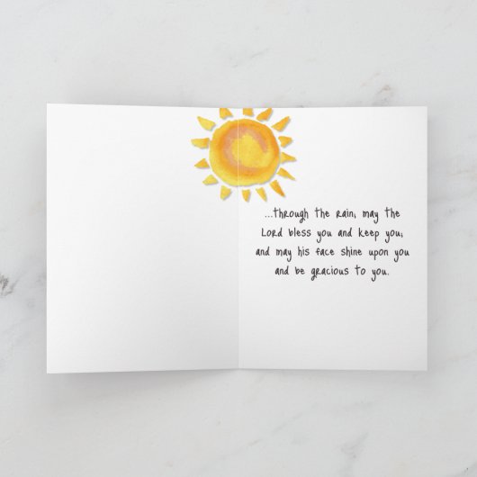 Ich wünsche dir Sonnenschein durch den Regen Inspi Karte (Innenseite)