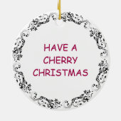 Ich wünsche dir Weihnachten | Funny Food Puff Keramik Ornament (Hinten)