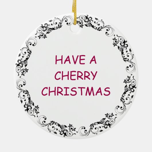 Ich wünsche dir Weihnachten | Funny Food Puff Keramik Ornament (Hinten)