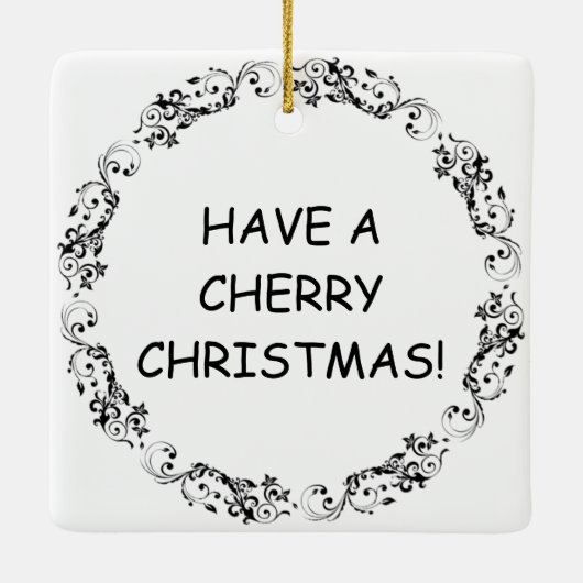 Ich wünsche dir Weihnachten | Funny Food Puff Keramikornament (Rückseite)