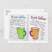 Ich wünsche eine Kaffeekarte Postkarte (Vorne/Hinten)