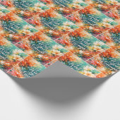 Ich wünsche genug Text mit Blumen Geschenkpapier (Ecke)