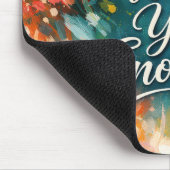 Ich wünsche genug Text mit Blumen Mousepad (Ecke)