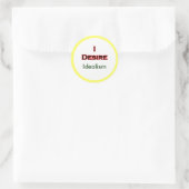 Ich wünsche Idealismus Runder Aufkleber (Tasche)