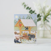 Ich wünsche Ihnen alles Gute Postkarte (Stehend Vorderseite)