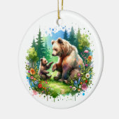 Ich wünsche Ihnen ein frohes Weihnachtsfest Keramik Ornament (Links)