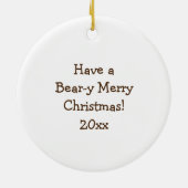 Ich wünsche Ihnen ein frohes Weihnachtsfest Keramik Ornament (Hinten)