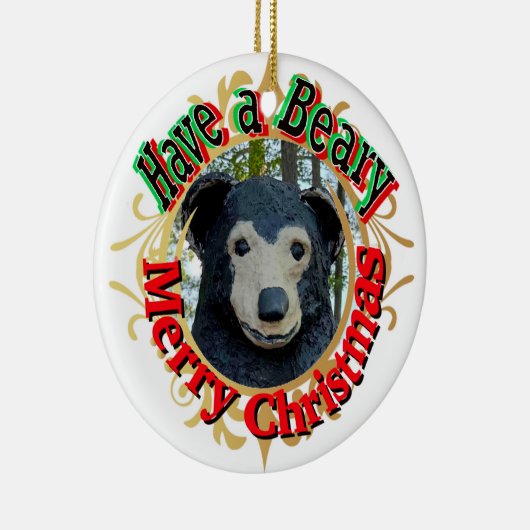 Ich wünsche Ihnen ein frohes Weihnachtsfest Keramik Ornament (Rechts)