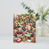 Ich wünsche Ihnen ein frohes Weihnachtsfest Postkarte (Stehend Vorderseite)