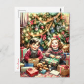 Ich wünsche Ihnen ein frohes Weihnachtsfest Postkarte (Vorne/Hinten)