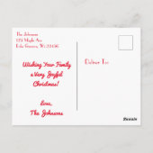 Ich wünsche Ihnen ein frohes Weihnachtsfest Postkarte (Rückseite)