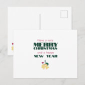 Ich wünsche Ihnen ein frohes Weihnachtsfest und ei Postkarte (Vorne/Hinten)